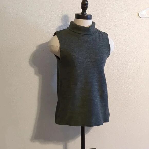 Zara Grey sleeveless turtleneck Small - Picture 1 of 4